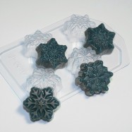 Снежинки мини пластиковая форма